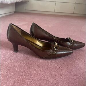 Circa Joan & David, CJPRESLEY dark brown leather heels, women’s size 8M